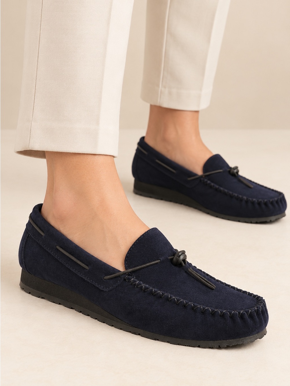 SAS Running Late-X Blue Moon Suede Loafers Women’s 11 WW Double Wide
